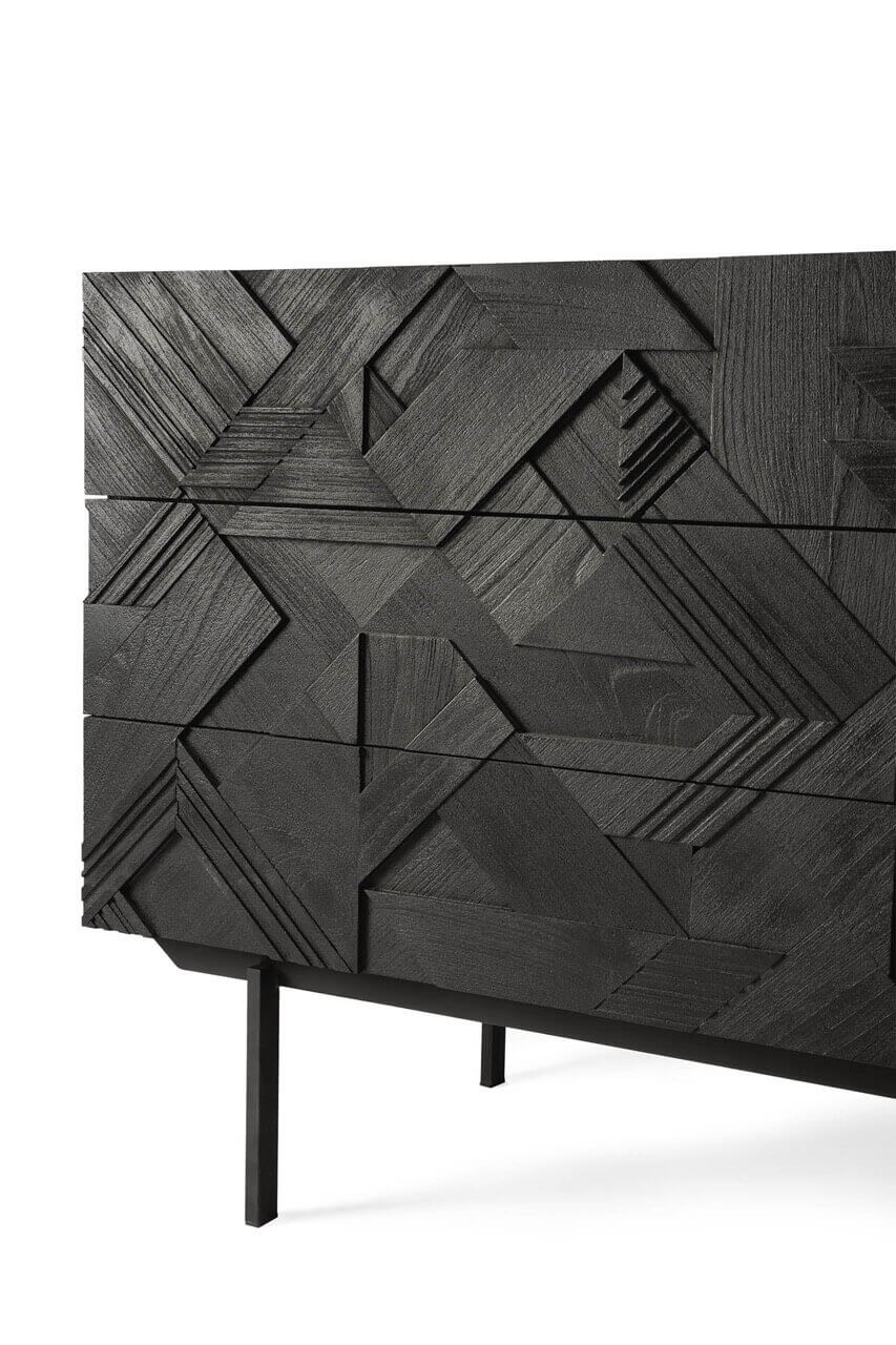 Ethnicraft Graphic 3 Drawer Dresser - Image 4