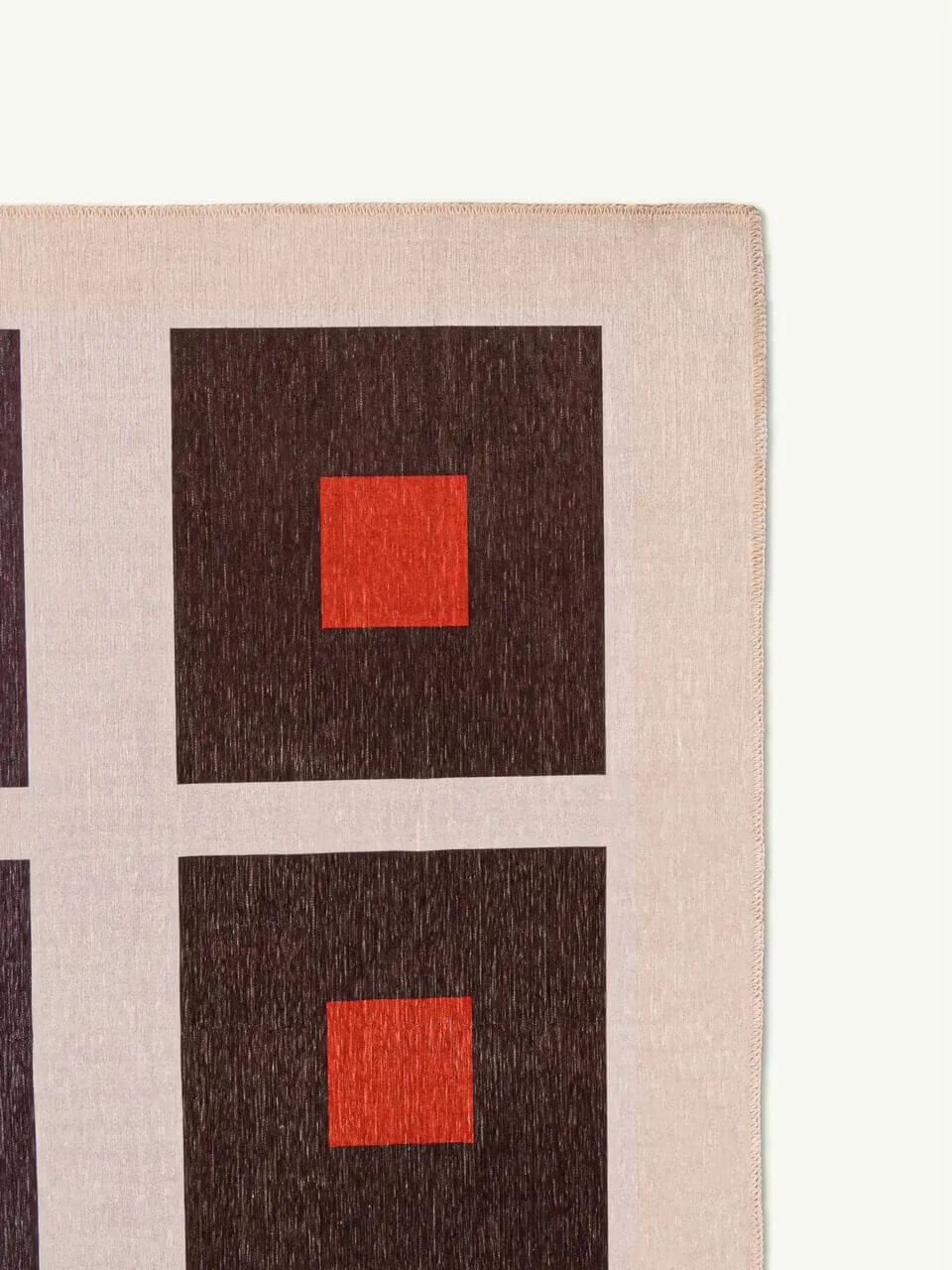 Square Orange Chenille Rug - Image 3