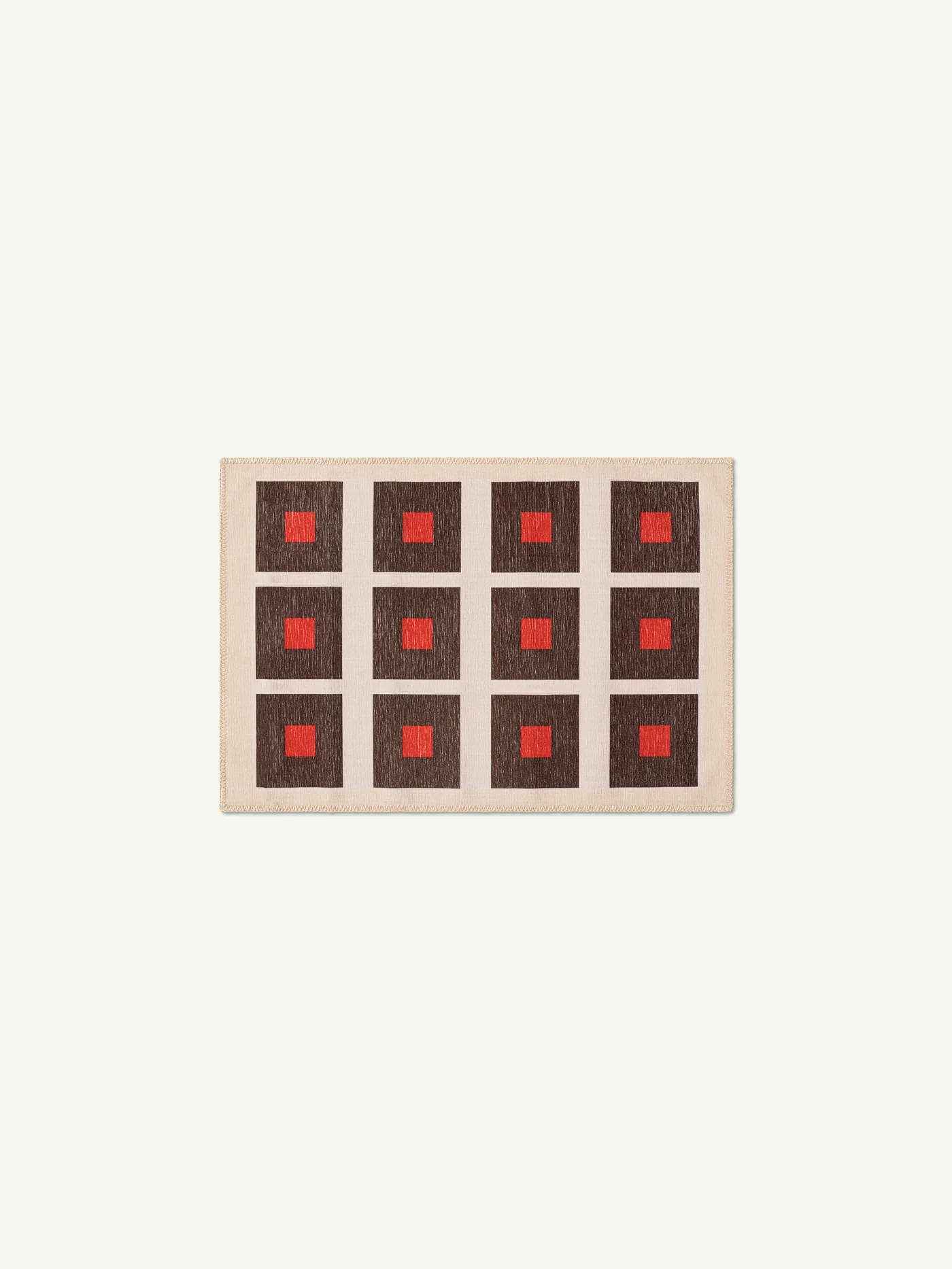 Square Orange Chenille Rug - Image 4